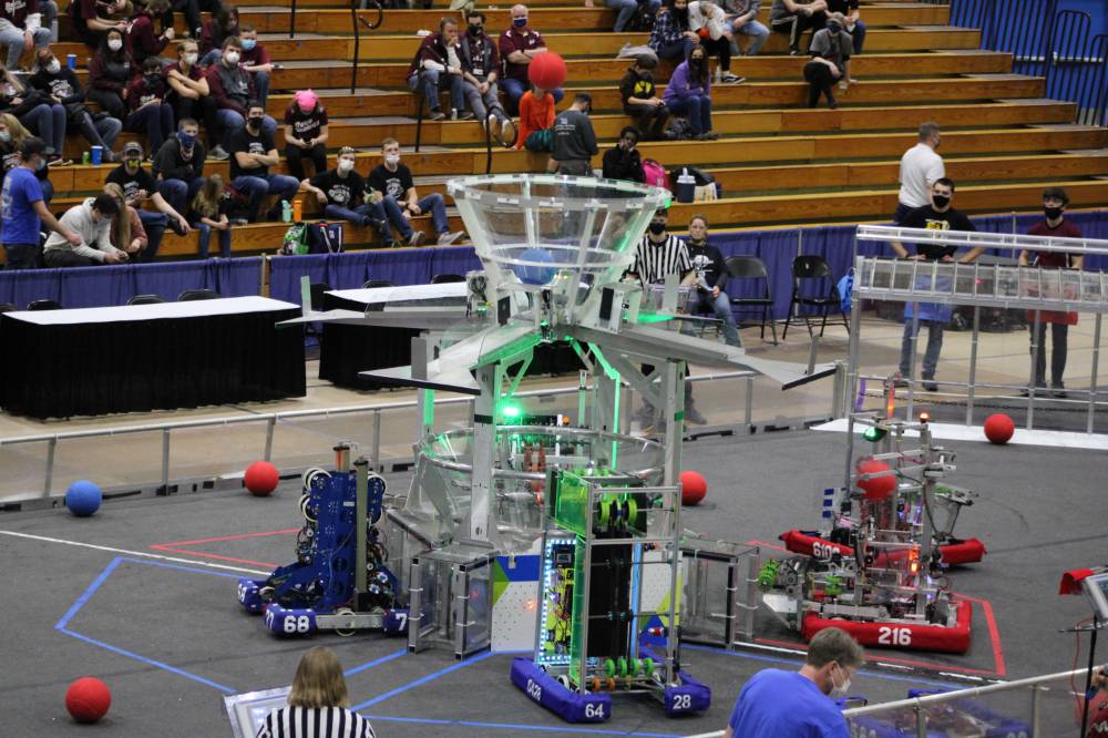 Robots wait for a match to begin